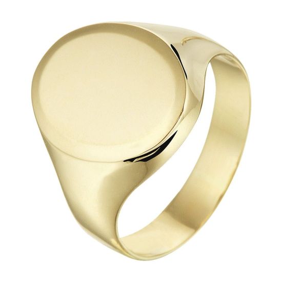 Gouden monogram ring mt 17