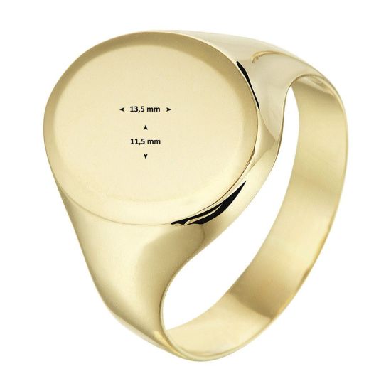 Gouden monogram ring mt 17