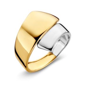 Gouden ring bicolor mt58