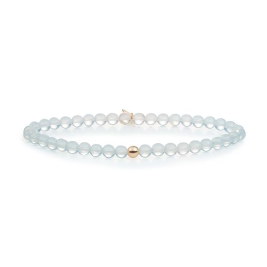 SJ armband opalite 4mm geel verguld SBG-GEM14-ADD-4MM