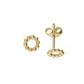 Gouden oorstekers open cirkel bolletjes JKE20.060