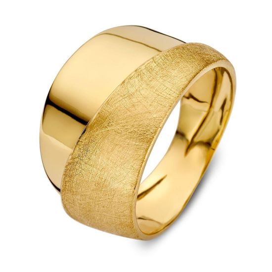 Gouden ring geelgoud mt54 RC107598