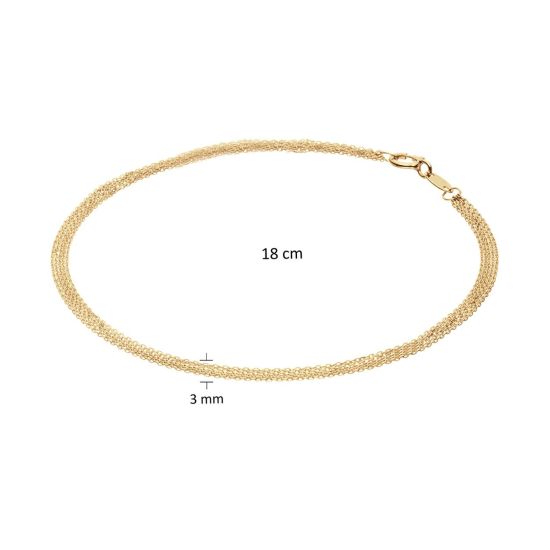 Gouden armband 18cm JKB24412G