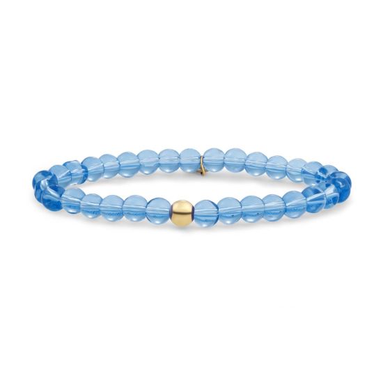 SJ armband aquamarijn 6mm geel verguld SBG-GEM56-ADD-6MM