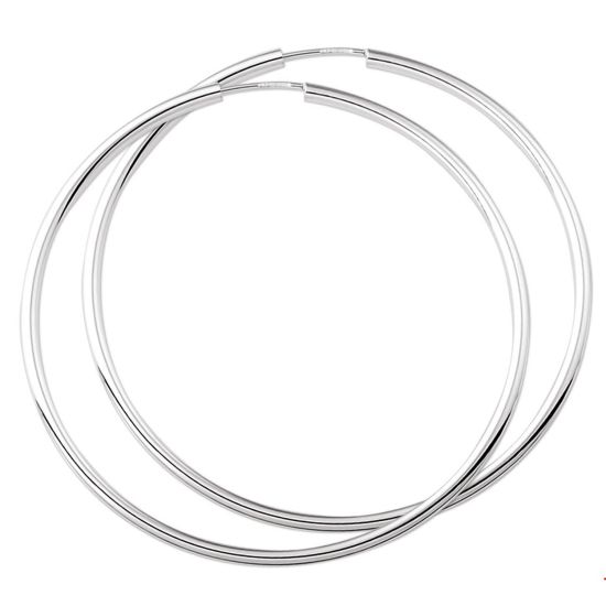 Zilveren oorringen 1.8mm x 50mm 1003442