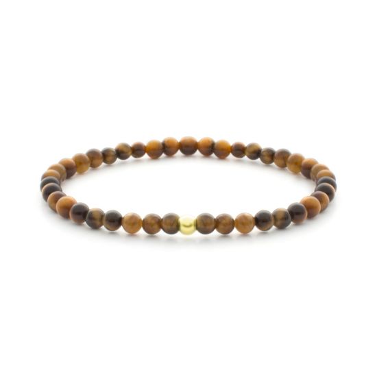 SJ armband tijgeroog geel verguld SBG-GEM09-ADD-4MM