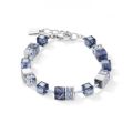 CdL armband blauw/staal 4017/30-700