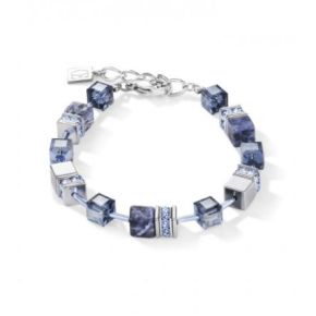 CdL armband blauw/staal 4017/30-700