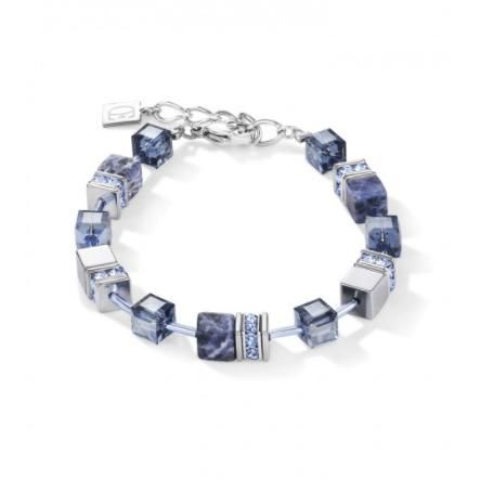 CdL armband blauw/staal 4017/30-700