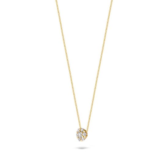 Gouden collier zirkonia 3097YZI