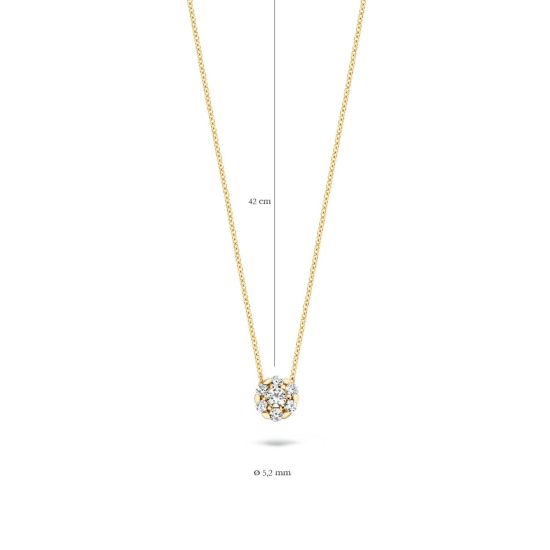 Gouden collier zirkonia 3097YZI