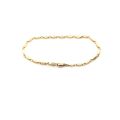 Gouden armband fantasie ruitje 2,5mm 19cm 2.85gr VIJC018