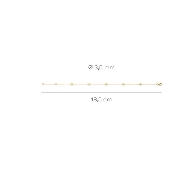 Gouden armband zirkonia 2213YZI