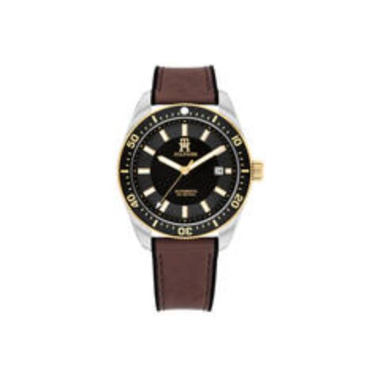 TH horloge heren staal/leer automaat  TH1792142