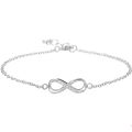 Zilveren armband infinity zirkonia 15.5-18cm