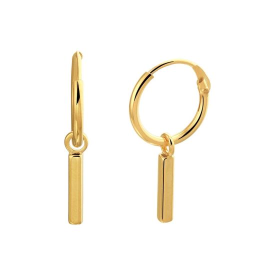 Zilveren oorringen geel verguld 2101335