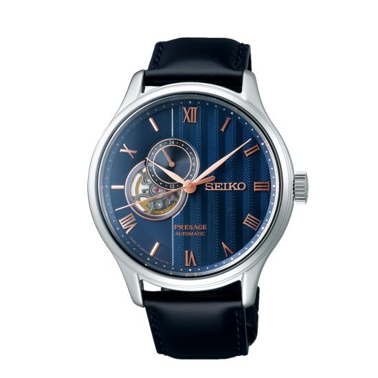 Seiko Presage horloge heren staal/leer SSA421J1