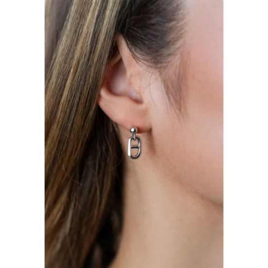 Zilveren oorstekers marine schakel ZIO2580