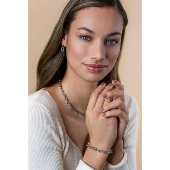 Zilveren oorstekers marine schakel ZIO2580