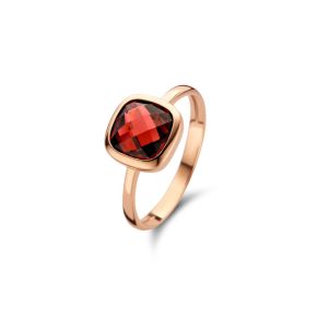 Gouden San Marino medium ring, granaat, 4Y.7429.GRS-55
