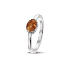 Zilveren as ring ovaal RWS001/52