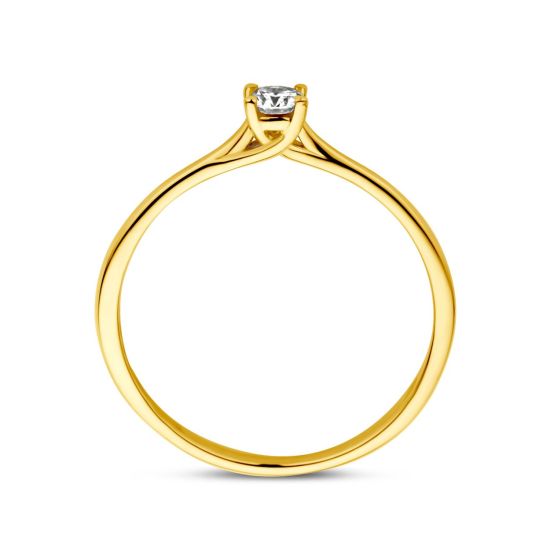 Gouden ring gg 0.10H-SI mt 18.5 4029110