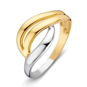 Bicolor gouden ring mt56 RC406276