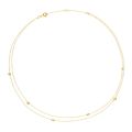 Gouden collier dubbel met boletjes 42cm JKN23351
