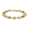 Gouden armband citrien lemon kwarts peridoot 19cm BR4317V2