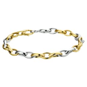 Gouden armband bicolor 6mm 19cm 4207220