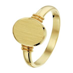 Gouden monogram ring mt 17 4019694