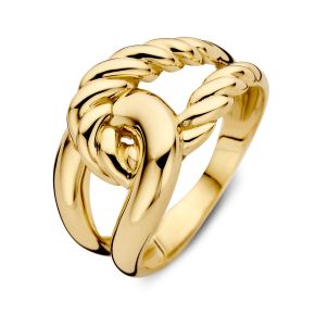 Gouden ring geelgoud mt56 RE107741
