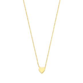 Gouden collier 1mm anker moment hart 41-43-45cm 11006/11074