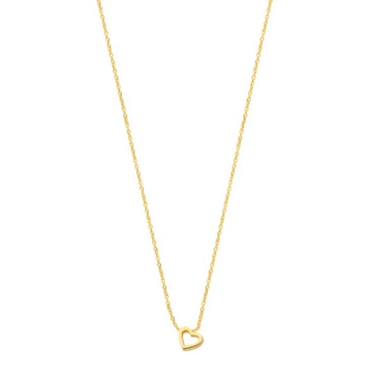 Gouden collier anker 0.8mm open hart 41-43-45cm 11107/11001