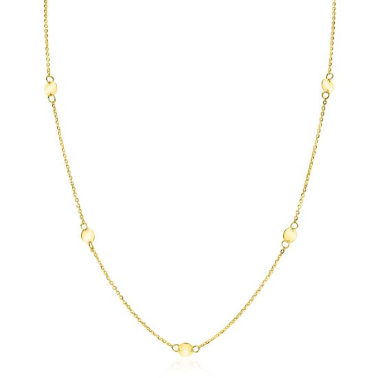 Gouden collier plaatjes ZGC444