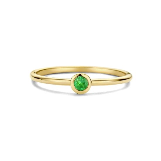 Gouden ring smaragd mei mt56 SWBR01MAY-Y