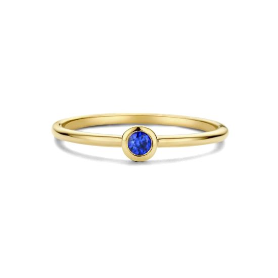 Gouden ring saffier sept mt52 SWBR01SEP-Y