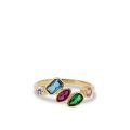 Gouden ring 5xzirkonia multi color mt52 RDC01-4370-01