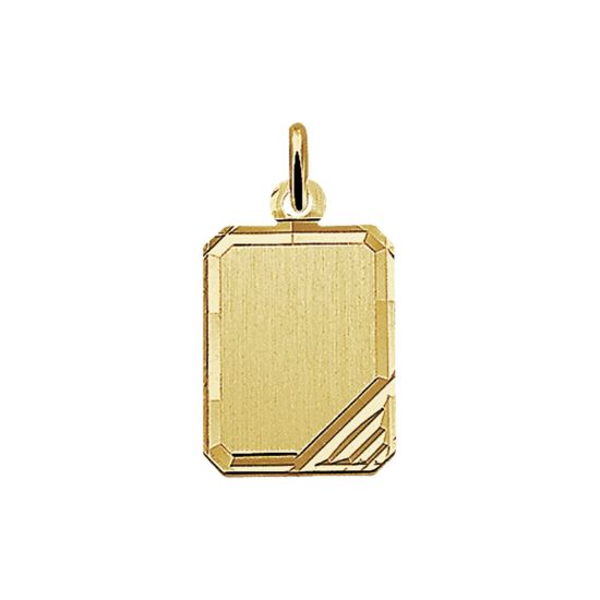 Gouden hanger plaatje 14x18 mat 4006034