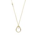Gouden collier zoetwaterparel en zirkonia SWEN10276-Y14