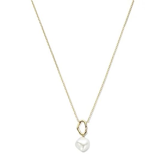 Gouden collier zoetwaterparel SWJN10219-Y14G