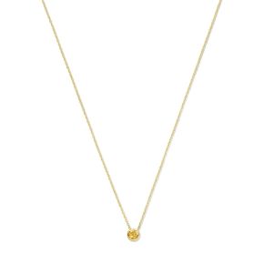 Gouden collier citrien geboortesteen november SWBN01NOV-Y