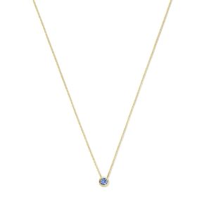 Gouden collier tanzanite geboortesteen december SWBN01DEC-Y