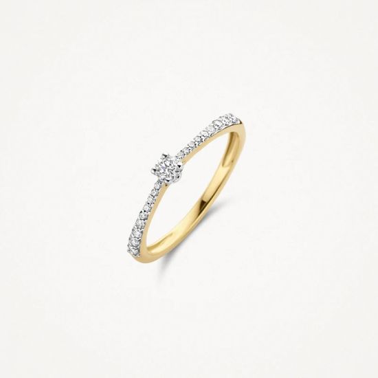 Gouden ring 0.20crt mt 54 1658BDI/54