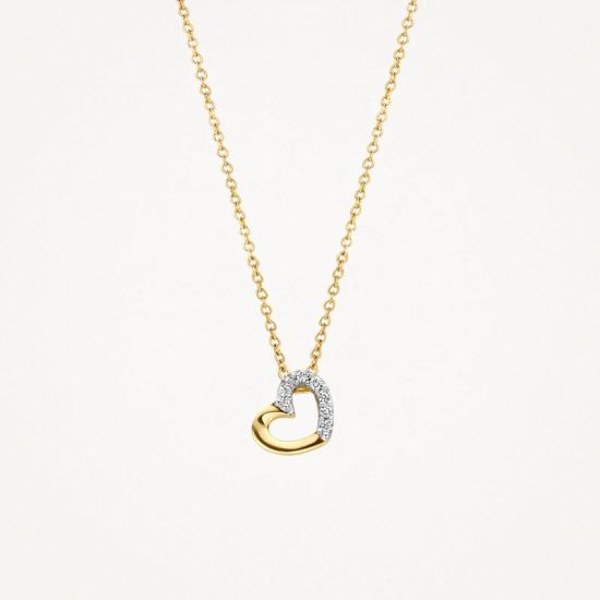 Gouden collier hart 0.03crt 3609YDI