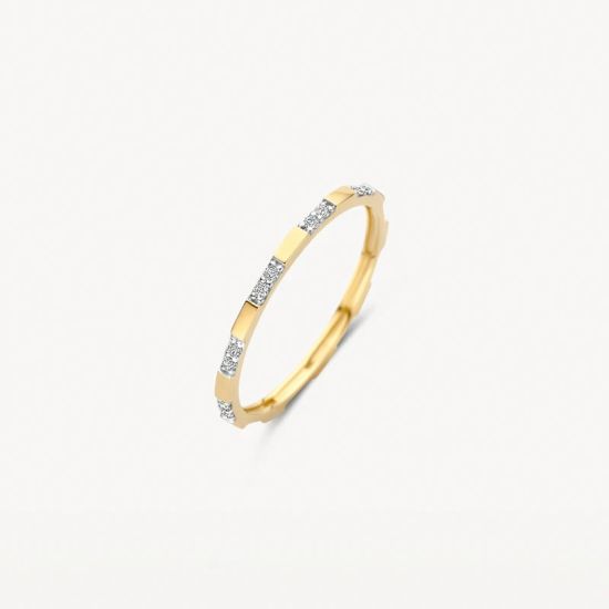 Gouden ring bicolor zirkonia 1260YZI/52
