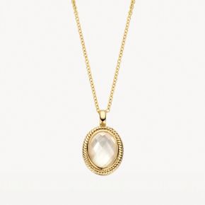 Gouden collier wit parelmoer 3169YMQ