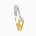 Gouden ring bicolor V 0.07TW/VVS/VS V-Ring/175