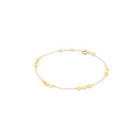 Gouden armband met ronde plaatjes 16-17-18cm JKB23353