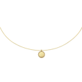 Gouden collier rond plaatje JKN24411
